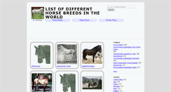 Desktop Screenshot of listofhorsebreeds.com