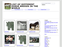 Tablet Screenshot of listofhorsebreeds.com